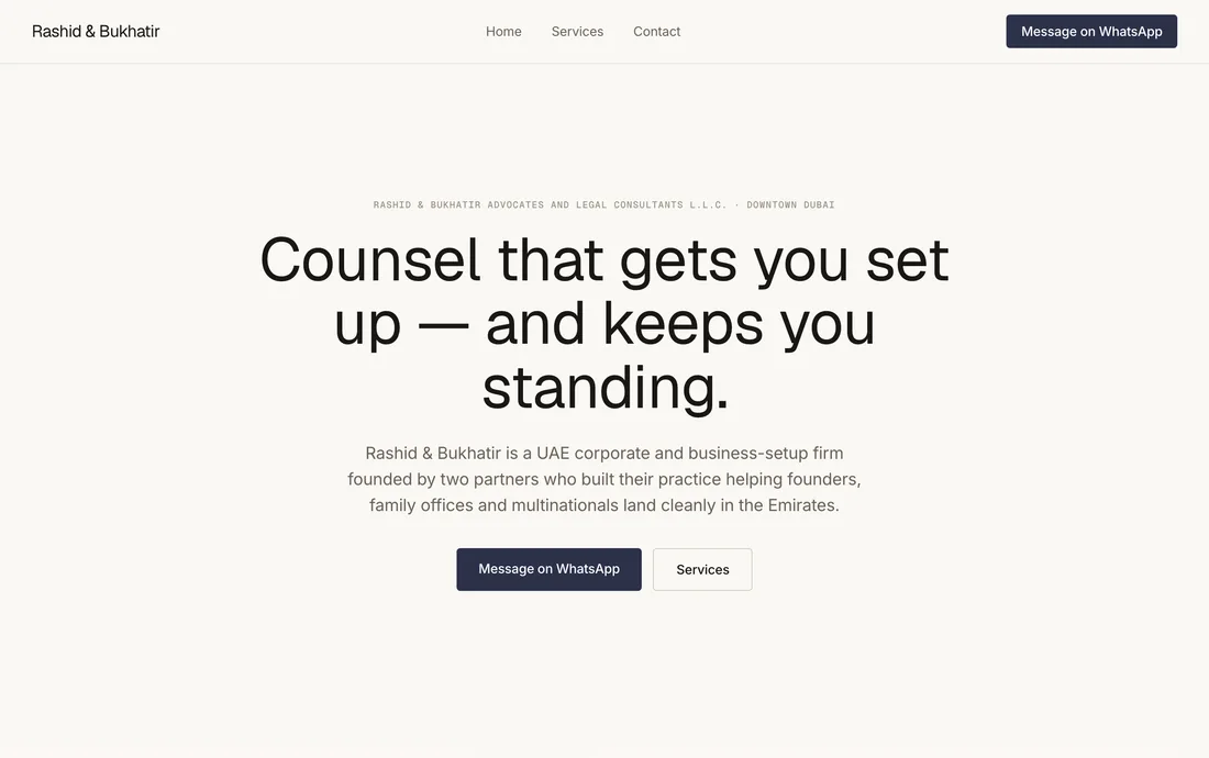 Rashid & Bukhatir — homepage