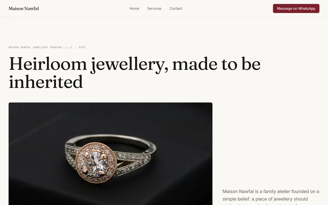 Maison Nawfal — homepage